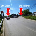 FOTO: Intersecția străzilor Vișan cu Fermei - șoferii ar trebui să adopte 'regula fermoarului'